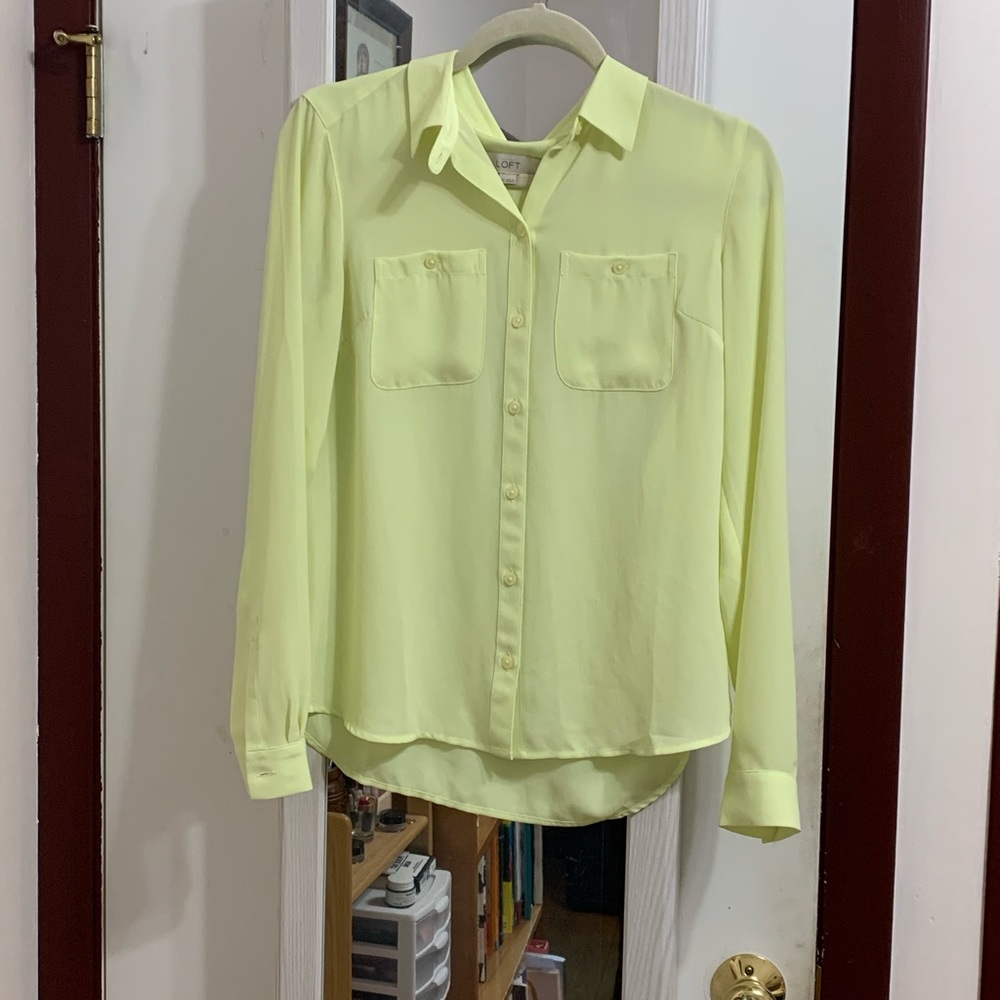 chiffon button down - Picture 2 of 3
